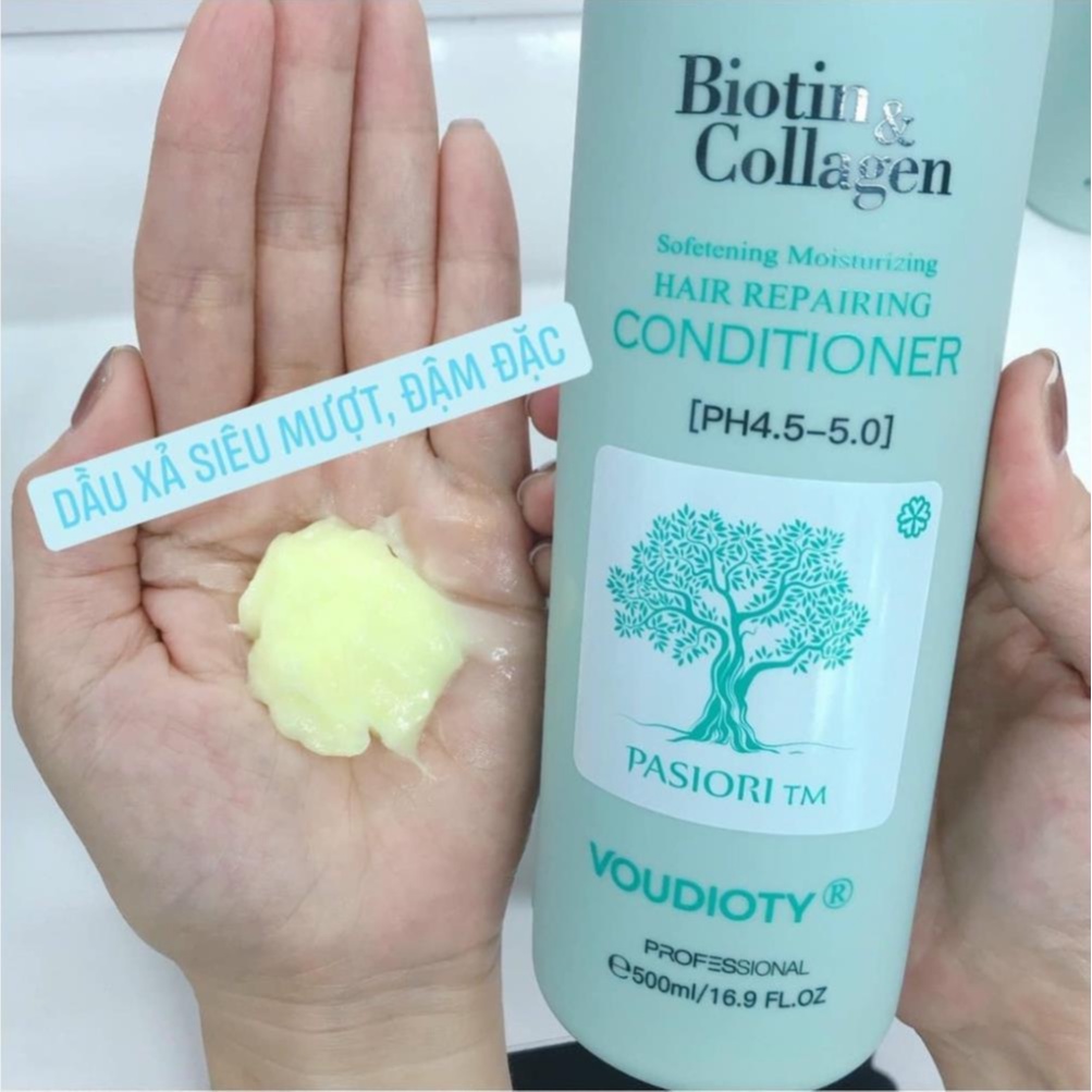 Cặp Dầu Gội Biotin Collagen minhchaustore Dầu Gội Biotin Collagen Xanh Dương  ngừa gầu giảm rụng tóc kích thích mọc tóc