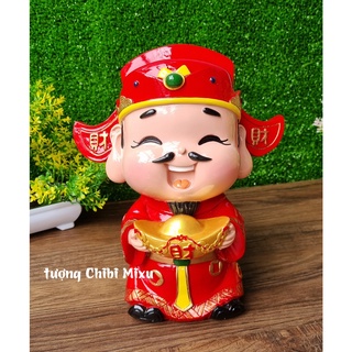 Tượng Thần Tài 23.5cm may mắn - đĩnh vàng Tài Lộc Phú Quý
