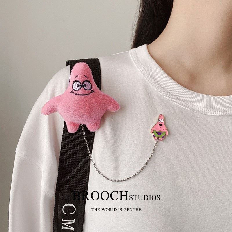 Sy2 Ghim Cài Túi Xách Hình Thú Nhồi Bông Hoạt Hình Pikachu Patrick Khủng Long