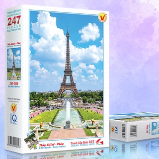 Tranh xếp hình jigsaw puzzle giải tỏa stress tia sáng 247 mảnh - tháp eiffel - msp: 247-086