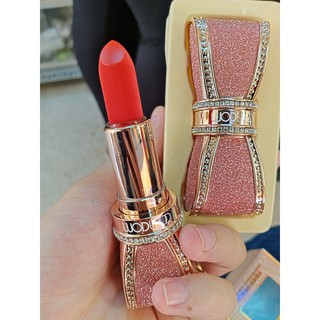 Son thỏi hình nơ Wodwod Diamond Enamel Bow Lipstick sang chảnh # 316 Đỏ Rưu