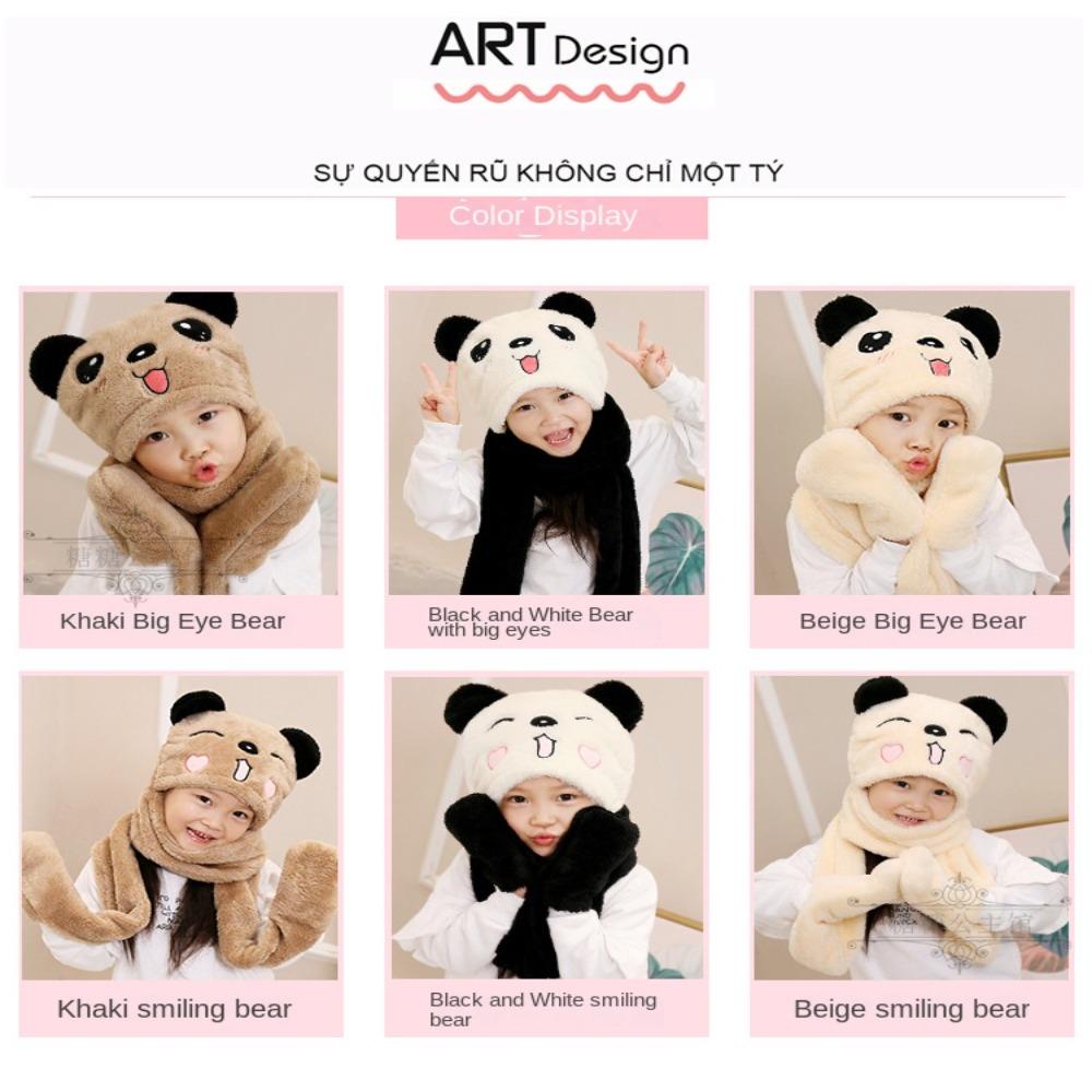 Khăn Choàng Cổ Và Găng Tay Hình Gấu Trúc Dễ Thương