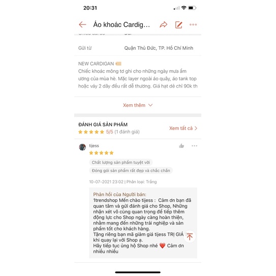 Áo khoác Cardigan len mỏng xinh lắm 3 màu Trắng-Be-Đen (Vieo,ảnh thật)
