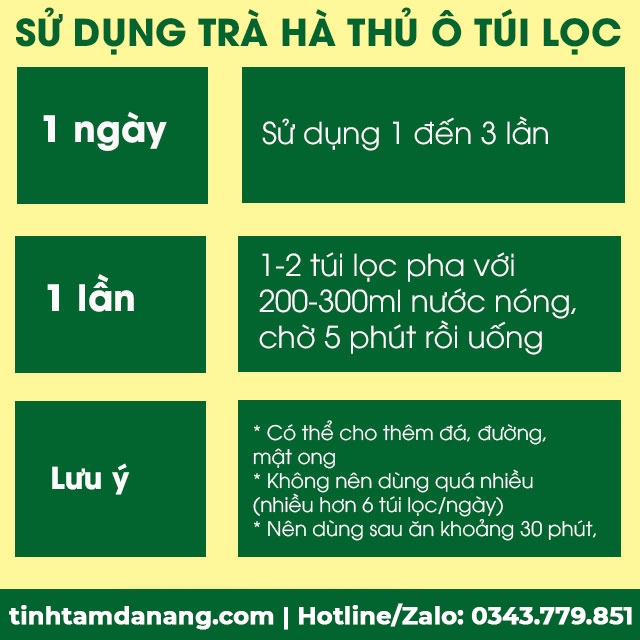 Trà hà thủ ô đỏ chế túi lọc Ngọc Duy nguyên chất hộp 40gr 20 túi lọc Tịnh Tâm uống giúp đẹp da giảm rụng bạc tóc