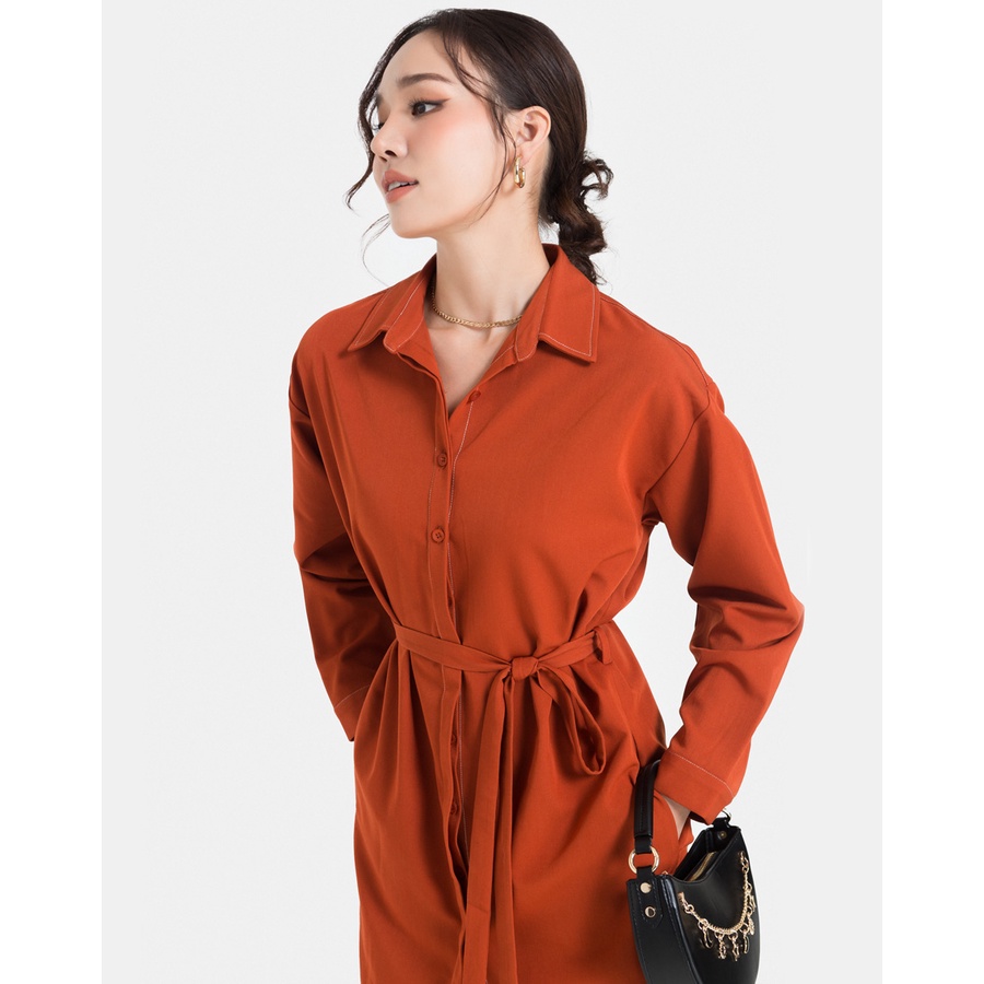 Đầm Ngắn Nữ Thời Trang JUNO Dáng Suông Cột Nơ JNDLU005