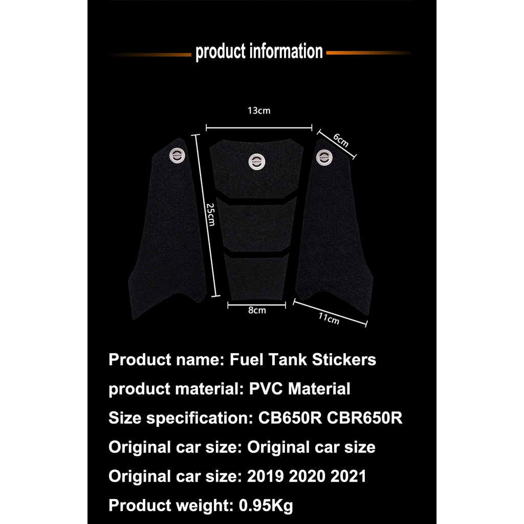 Miếng Dán Trang Trí Bình Nhiên Liệu Chống Trượt Cho Xe Mô Tô CB 650R CBR 650 R CB650R HONDA CBR650R