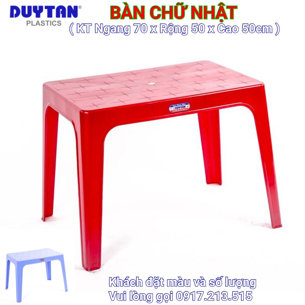 bàn nhựa chữ nhật duy tân
