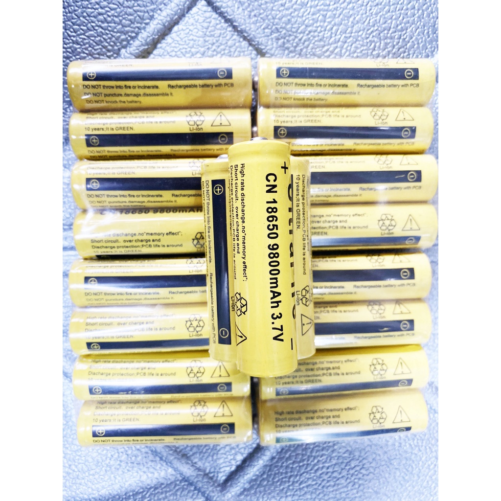 Combo 3 Viên Pin sạc 3.7V 18650 Dung Lượng Cao 9800mAh Cho Sạc Dự Phòng, Đèn Pin, Quạt Mini, Đồ Chơi