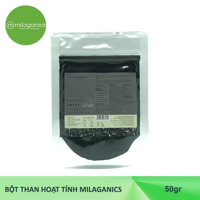 Combo siêu dưỡng da Bột trà xanh 100gr+Bột khoai tây100g+Bột than hoạt tính Milaganics 50g | BigBuy360 - bigbuy360.vn