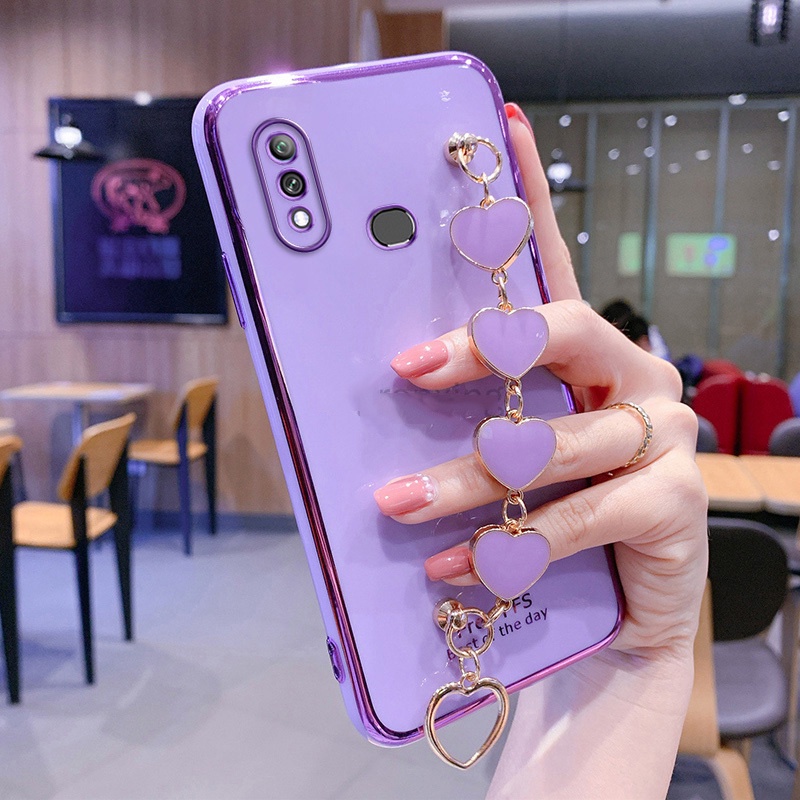 Ốp Điện Thoại Silicone Mềm Có Vòng Tay Cho Samsung A42 5G A6 Plus A8 Plus A70 A70S A7 A8 A5 2018 A70E A81 A91 A02