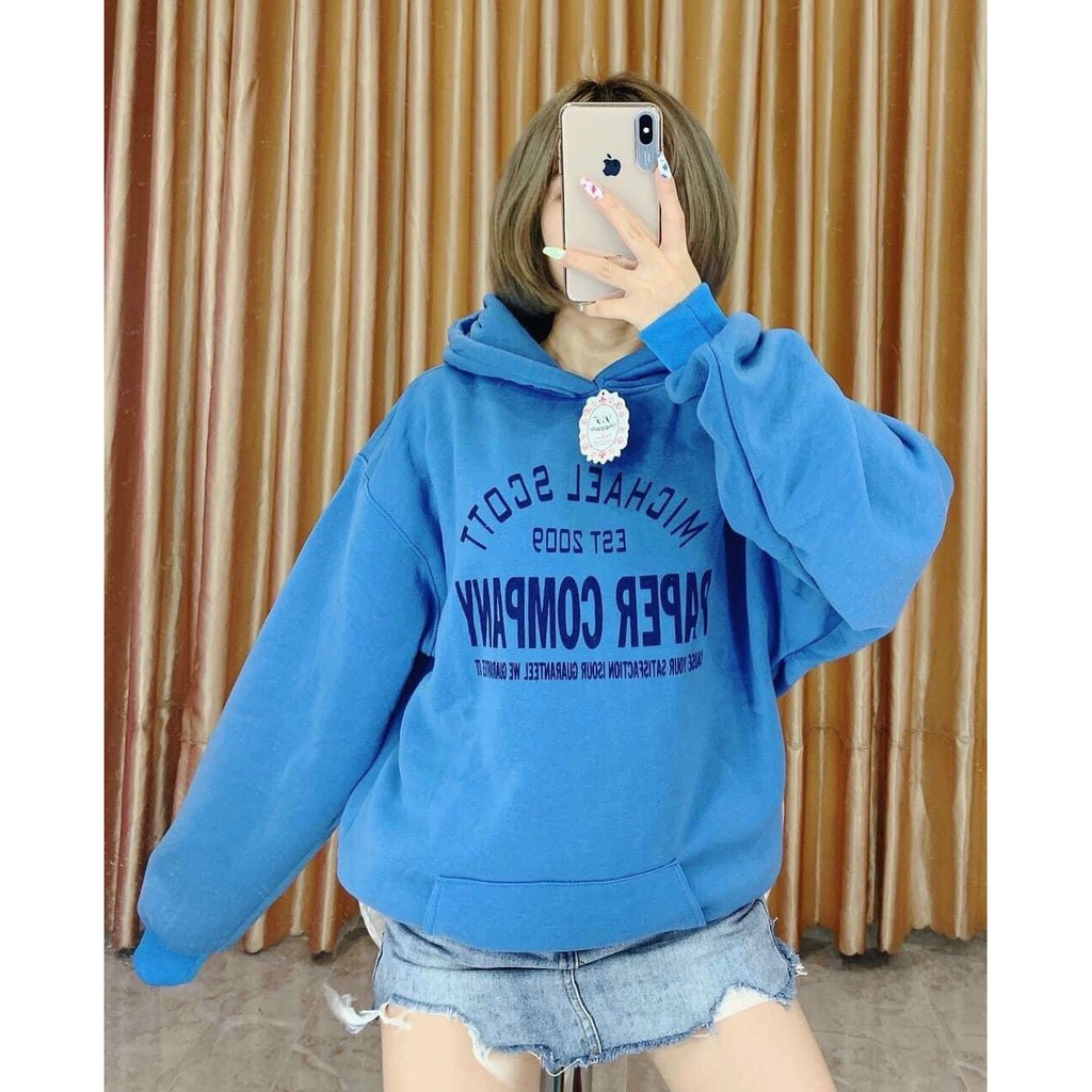 Áo hoodie form rộng phong cách Hàn Quốc năng động cho cặp đôi