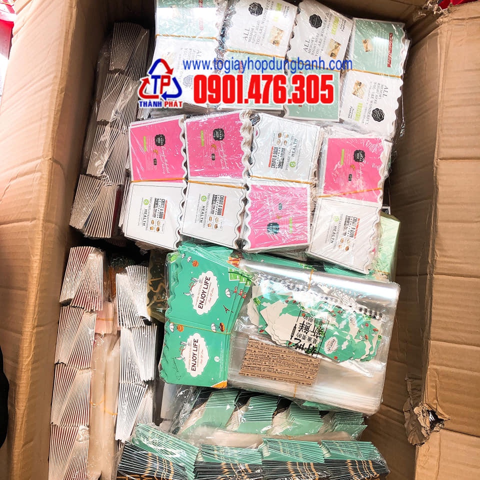 100 Túi đế giấy cao đựng cookie, bánh quy, su kem kèm kẽm buộc