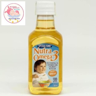 [Date 03/2022]Dầu cá hồi Nutra Omega 3  - 240ml cho bé ăn dặm - kitty shop
