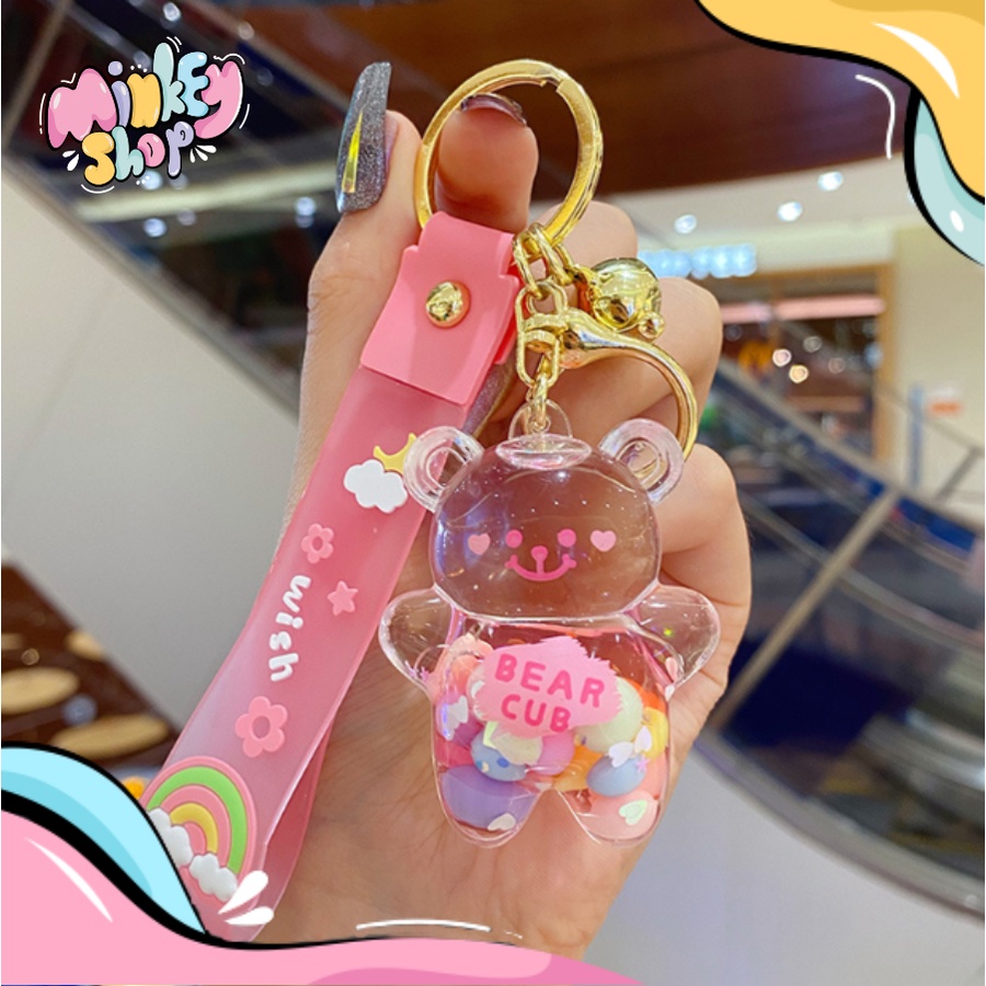 Móc Khóa Đẹp Hình Gấu Cute phụ kiện Túi Xách dễ thương -Minkey