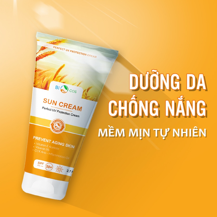 Kem Chống Nắng BIOCOS Sun Cream SPF50+ Bảo Vệ Khỏi Tia UV PA+++ Dưỡng Ẩm 80g | BigBuy360 - bigbuy360.vn