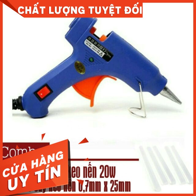 Súng bắn keo nến nhỏ & 20 cây nến nhỏ