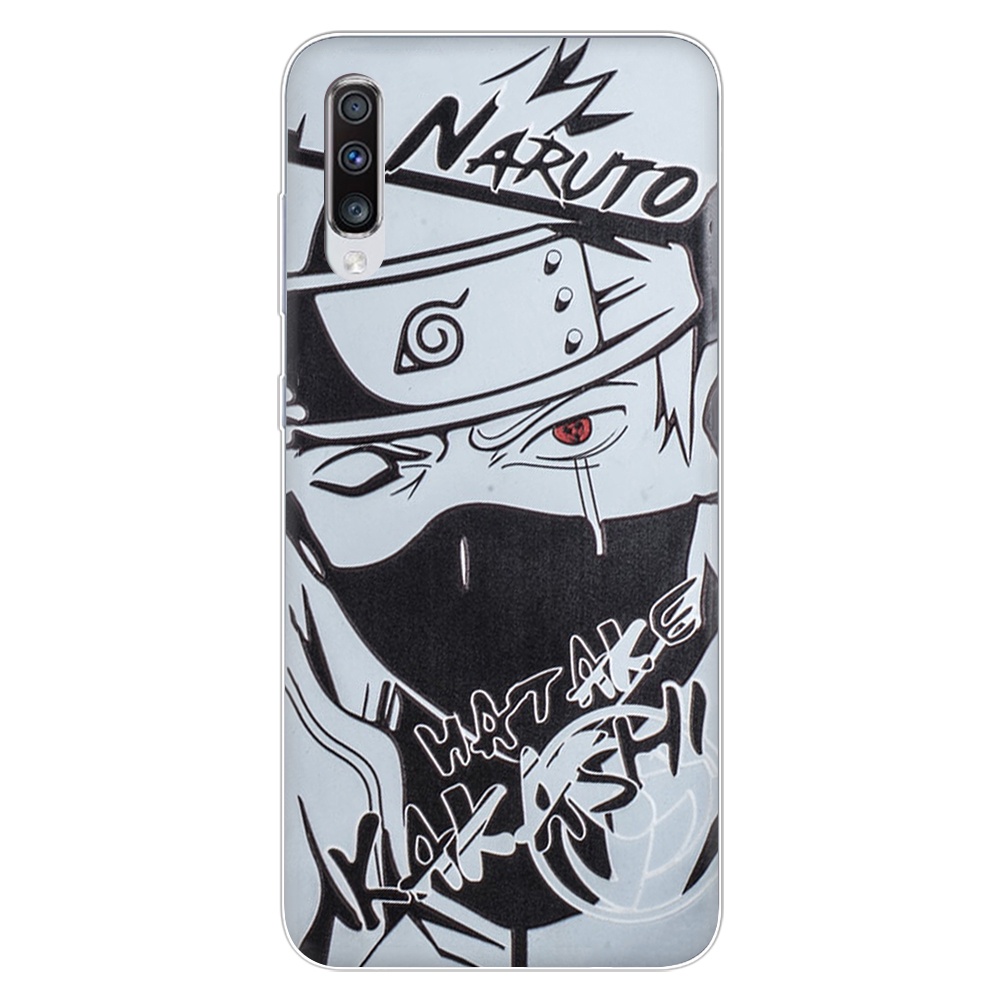 Ốp điện thoại trong suốt in hình anime Naruto cho Samsung A01/A5 2017/A6 2018/A6 Plus 2018/A7 2018