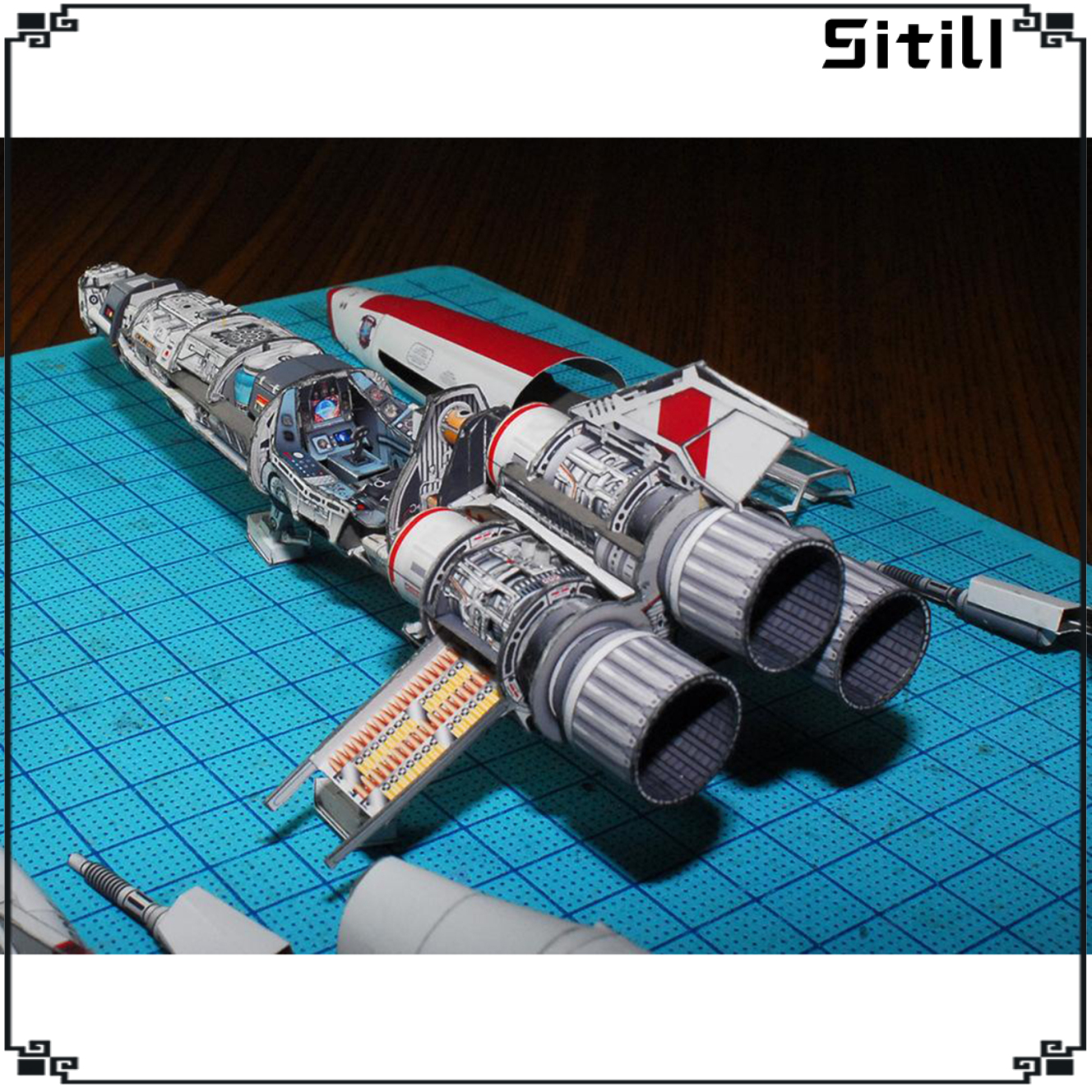 Mô Hình Tàu Chiến Battlestar Galactica Mk2 3d