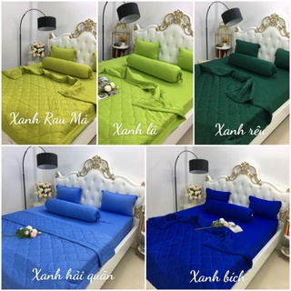 BỘ FULL MỀN DRAP THUN TRƠN ( 5 MÓN GỒM 1 DRAP+ 2 VỎ GỐI NẰM+ 1 VỎ GỐI ÔM+ 1 MỀN)