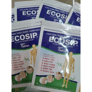 Cao dán, miếng dán thảo dược giảm đau Ecosip gói 5 miếng