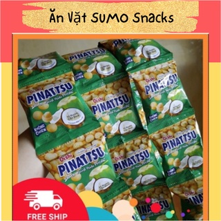 Combo 10 gói Oishi Snack Nhân Đậu Phộng Vị Nước Cốt Dừa Pinattsu (7g/gói)-Ăn Vặt Sumo Snack