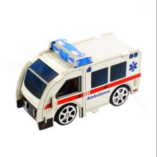 Mô hình lắp ghép giấy xốp 3D thông minh hình xe cứu thương 2
