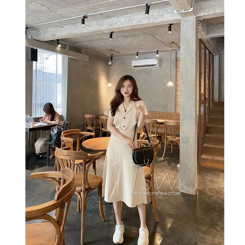 Set Vest Croptop Kèm Chân Váy Chữ A Dáng Dài Kéo Khóa M322- Lolla_Fashion