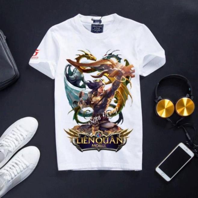 VHL Store [Đủ Size] Áo Liên Quân Mobile Cotton Màu Trắng Ngộ Không Hõa Nhãn Kim Tinh VHL Store
