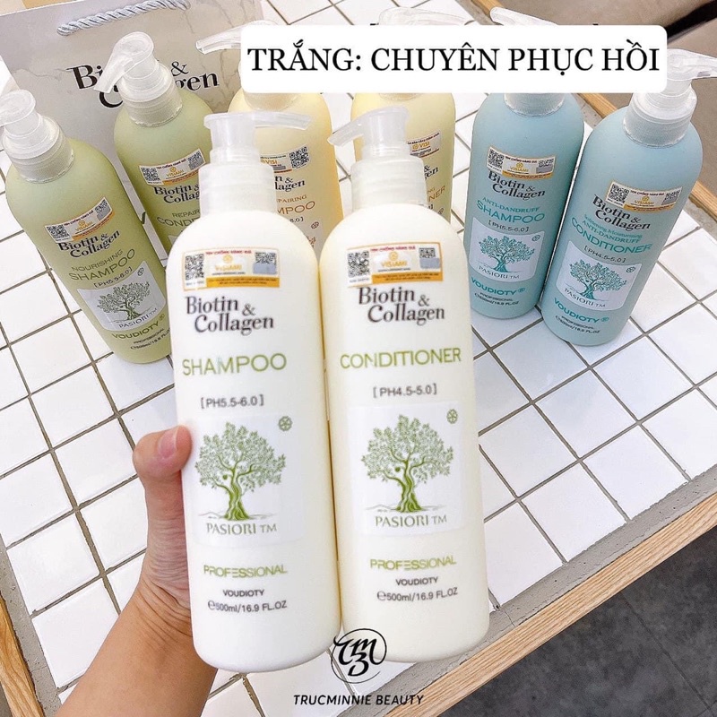 Cặp dầu gội Biotin Collagen