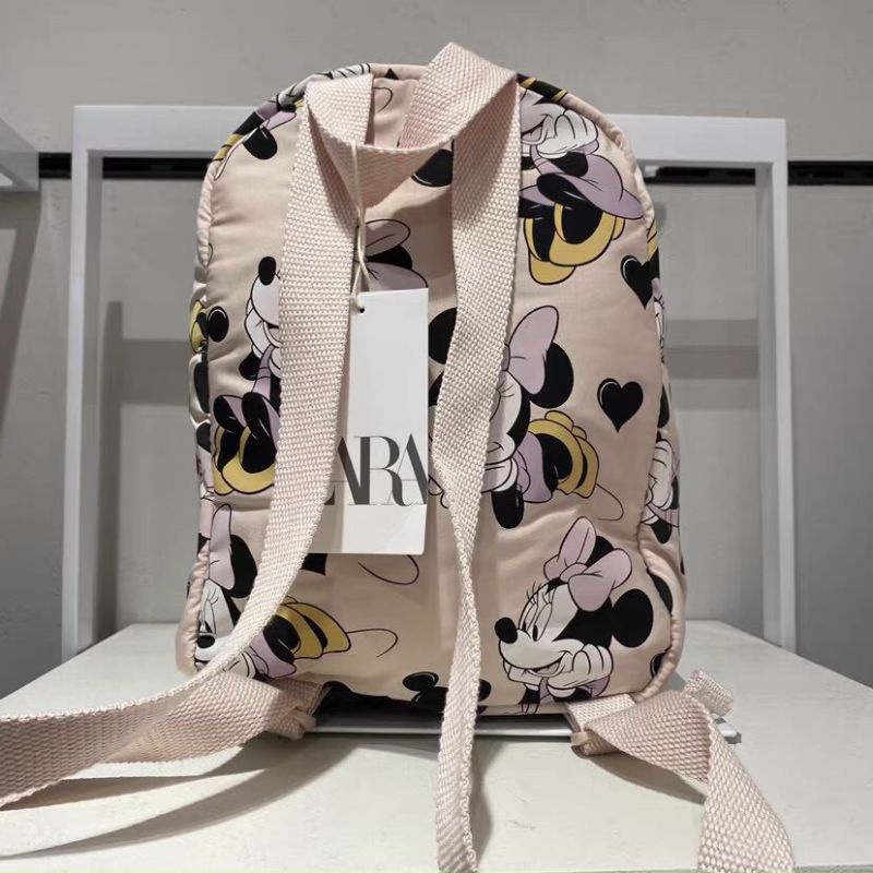 Balo ZARA KIDS xuất xịn vải dù Mickey hồng cho bé gái