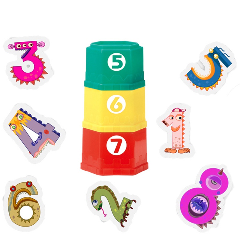 Đồ chơi tháp cốc nhiều màu thiết kế dễ thương dành cho trẻ em