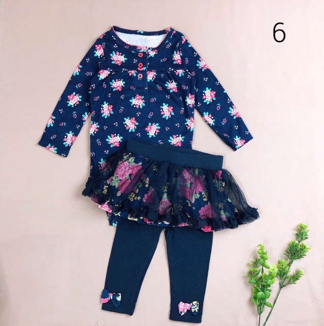 [NHẬP KIDTET hoàn 15% xu đơn 150k] Set body và quần váy cho bé gái