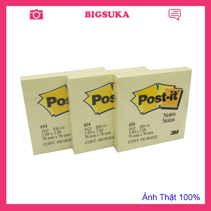 Giấy Note ghi chú vàng Post-it 3M 2x3 BIGSUKA