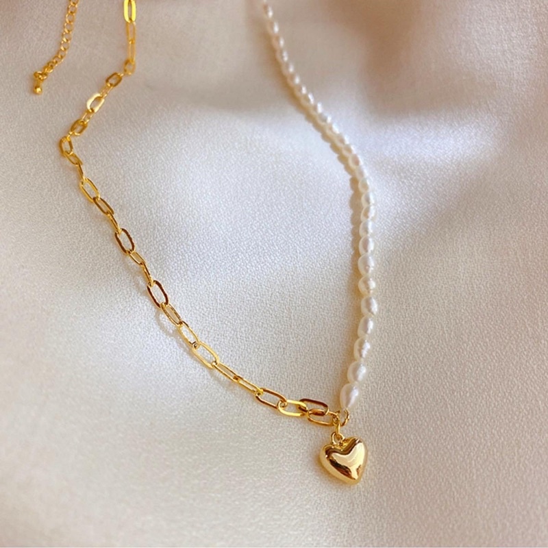 |KHÔNG ĐEN GI| Dây chuyền tim ngọc 18K