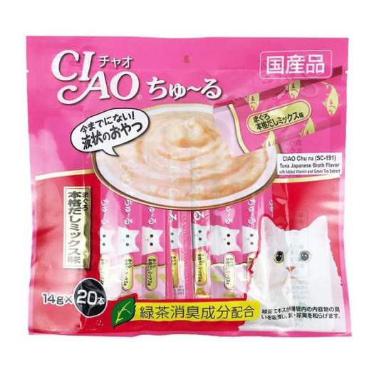 Gói 20 que kem súp thưởng Ciao cho mèo