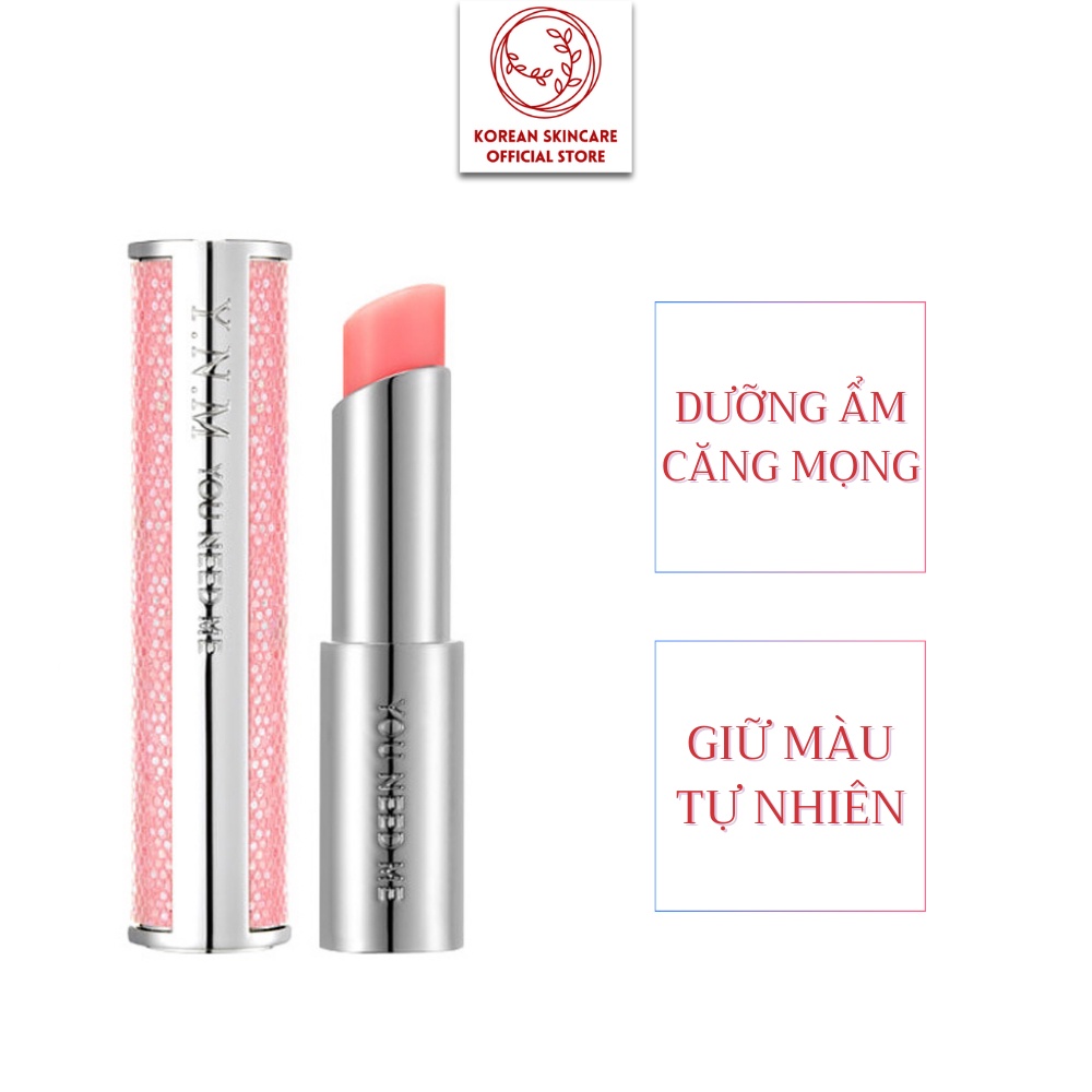 Son dưỡng môi đổi màu YNM Candy Honey Lip Balm Hồng PK001 3.2g dưỡng ẩm môi khô, làm mặt nạ ngủ môi, son lót