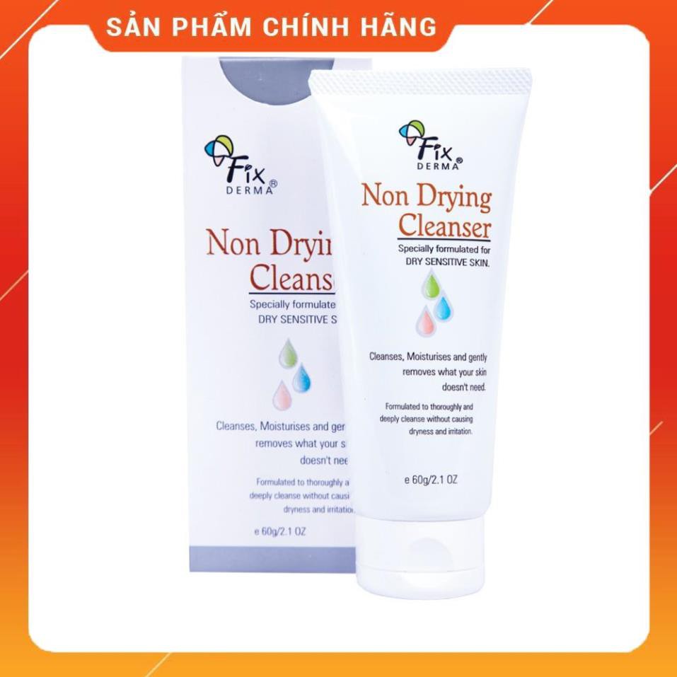 Fixderma Sữa Rửa Mặt Cho Da Khô – Nhạy Cảm Non Drying Cleanser 60g