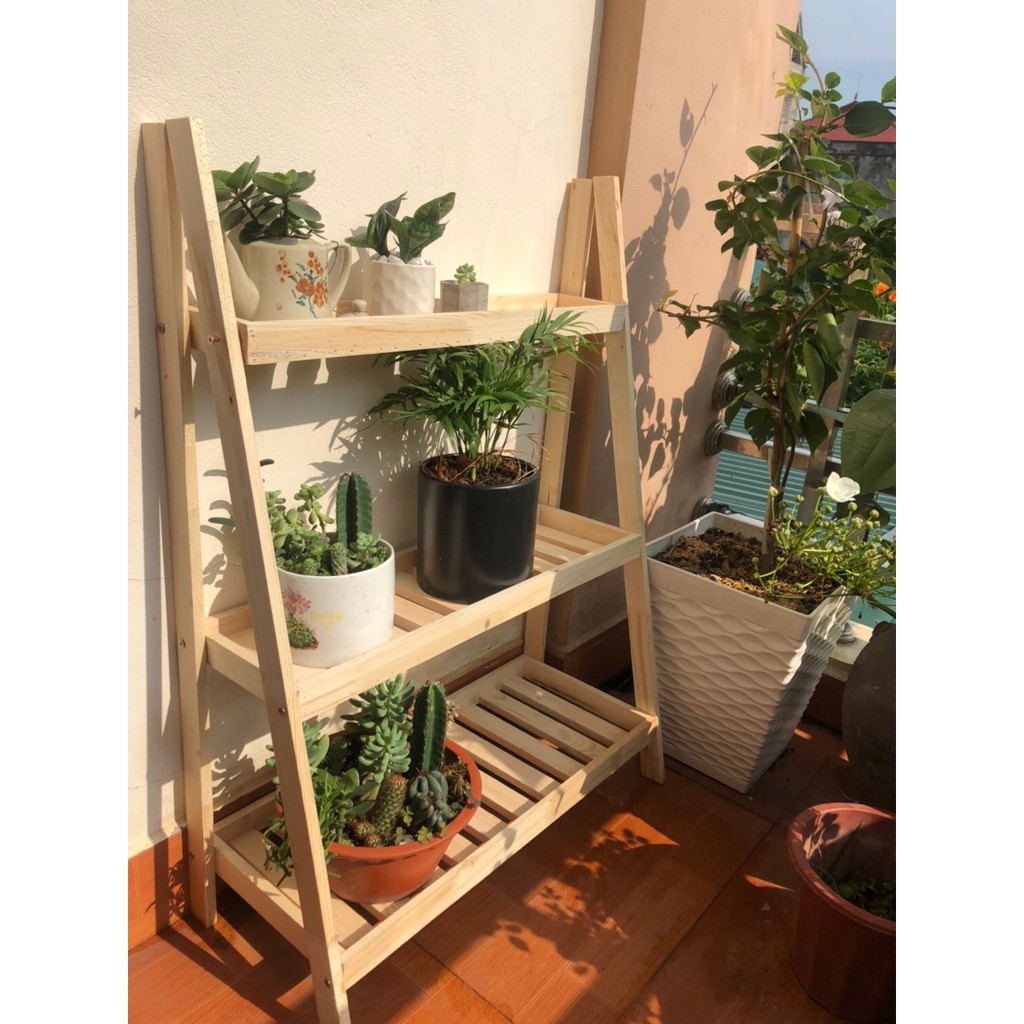 Kệ gỗ để đồ 3 ngăn