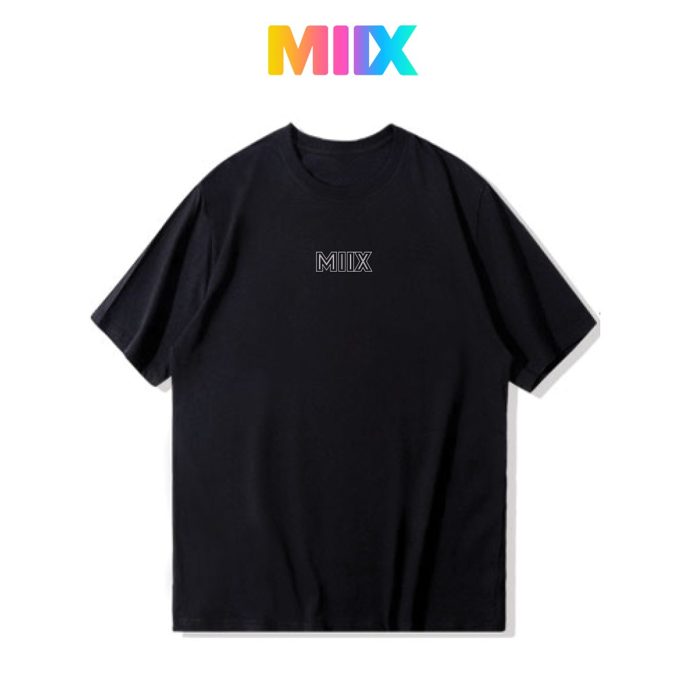 [Mã FASHIONMALLT4 giảm 15% đơn 150k] Áo thun tay lỡ form rộng unisex Miix basic tee màu đen MT023