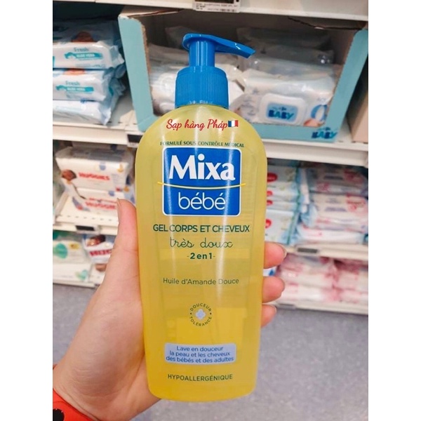 [BILL PHÁP] Sữa tắm gội trẻ em MIXA Bébé 2in1 chăm sóc cơ thể cho bé từ trẻ sơ sinh
