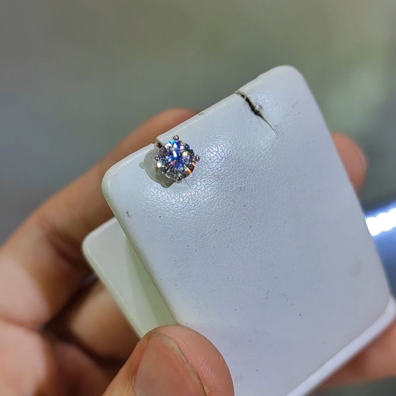 Bông tai đá moissanite có kiểm định và thẻ đá ép vỉ đá 4ly 5ly 6ly 7ly
