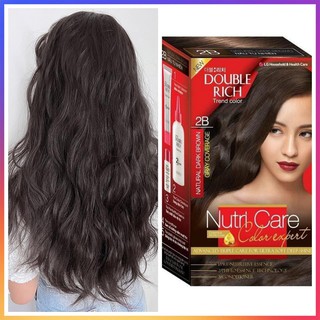 [Nâu tự nhiên] Thuốc Nhuộm Tóc Double Rich Chính Hãng Công Ty Đủ Màu Mẫu Mới