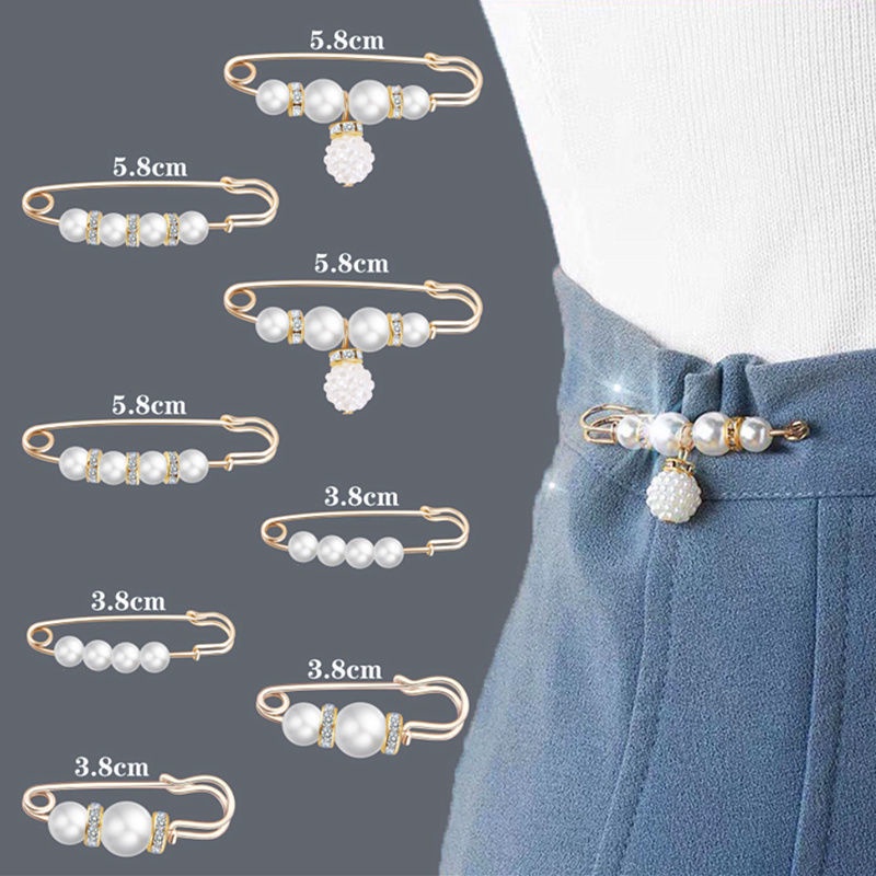 Ghim Cài Áo Đính Ngọc Trai Lớn Có Thể Điều Chỉnh Thời Trang Cho Nữ