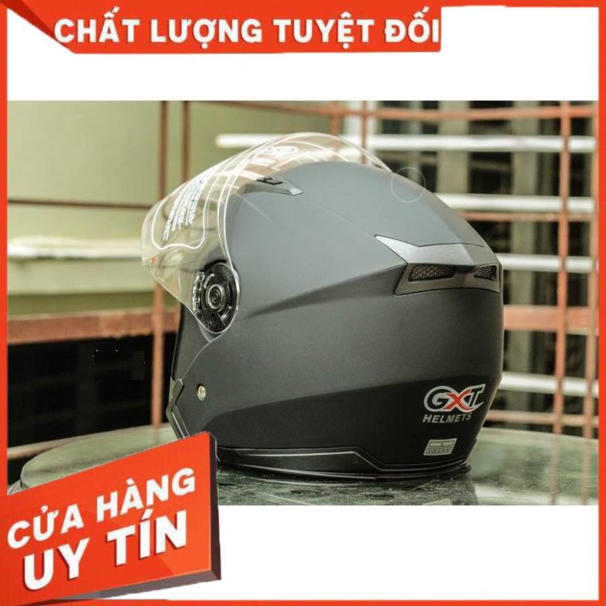 Mũ Bảo Hiểm 3/4 GXT Chính Hãng 2 Kính Đi Ngày Đi Đêm Chống Chói, Tia UV Tốt |Mũ Nhựa ABS Độ Bền Cao RiBô