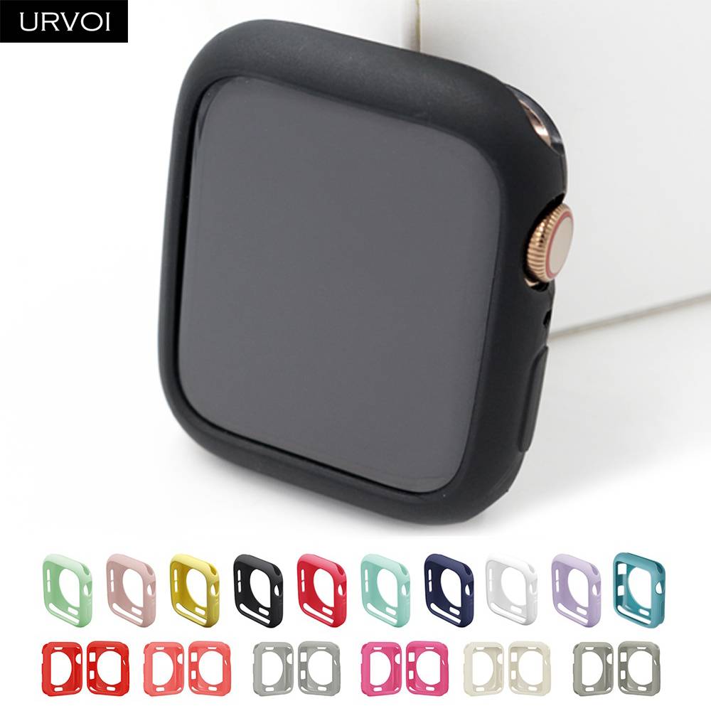 Ốp lưng cho apple watch series 5 4 3 2 cho iwatch màu kẹo TPU vỏ mỏng vừa vặn bảo vệ Dây siêu mỏng 4