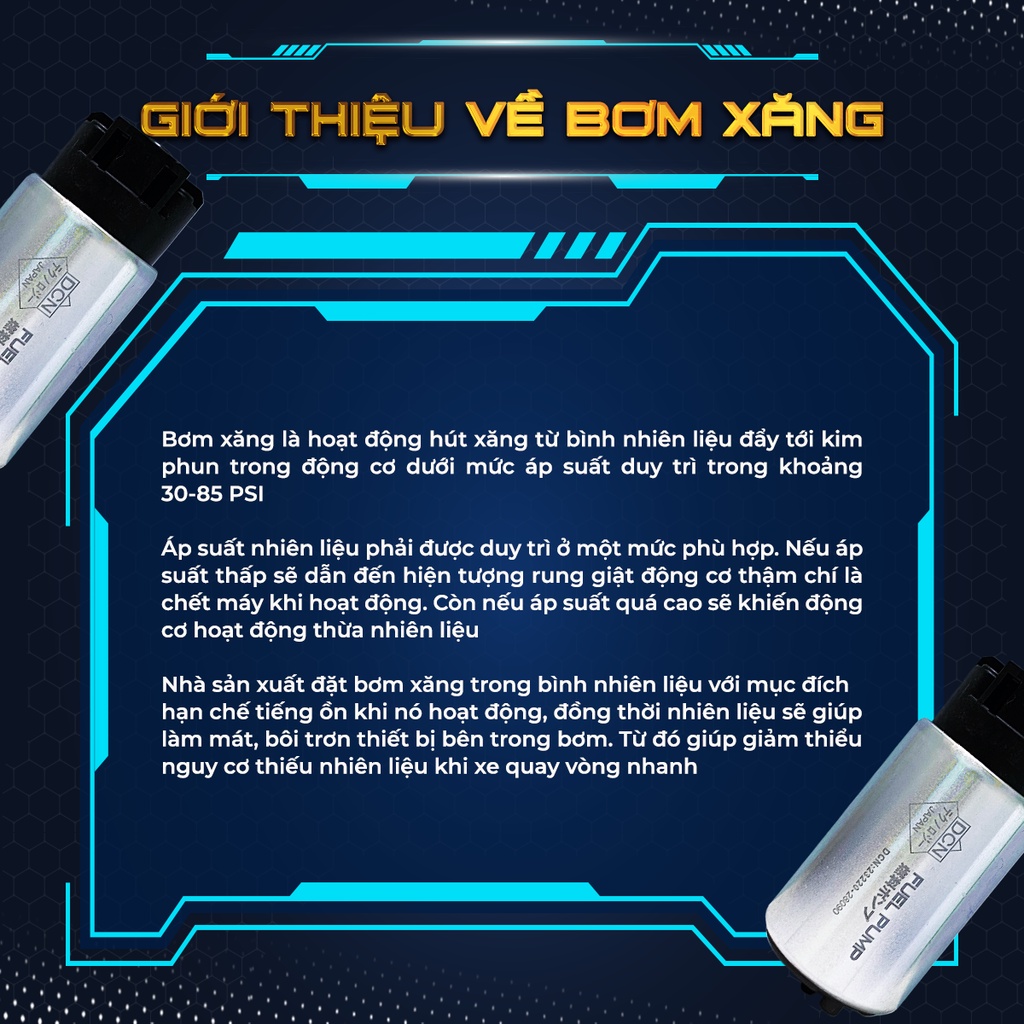 Bơm xăng DCN Nhật Bản mã C810 cho xe ô tô Toyota Innova - AUTO MB