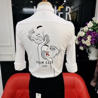 ÁO SƠ MI NAM TAY DÀI CHẤT MỀM LOVE TRÁI TIM ĐỘC LẠ