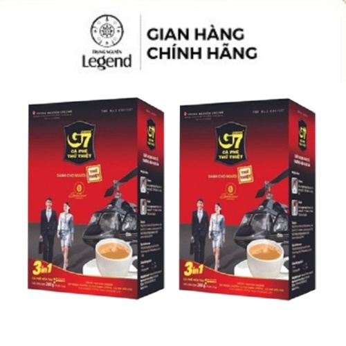 [Cà Phê G7] Combo 2 Hộp Cà Phê Sữa Hòa Tan - Hộp 18 gói - Trung Nguyên Legend G7 3in1