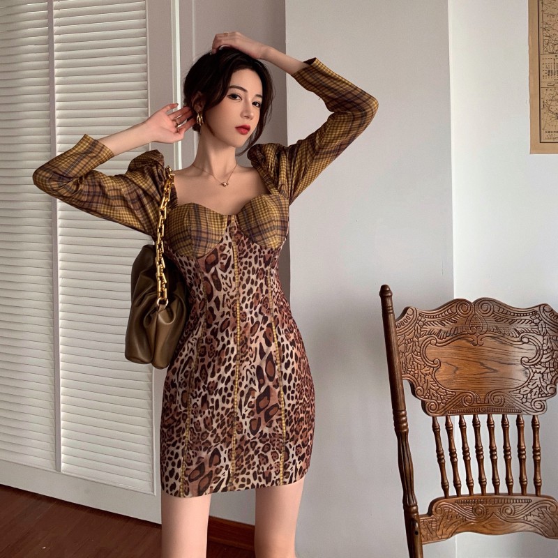 Đầm body tay phồng cúp ngực HDT171 Hỉn Hỉn Store