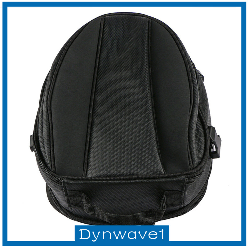 [DYNWAVE1]Motorcycle Tail Seat Bag Waterproof 30x21.5x20cm Black Multifunctional